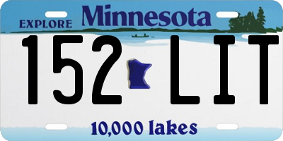 MN license plate 152LIT