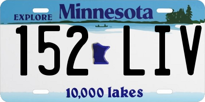 MN license plate 152LIV