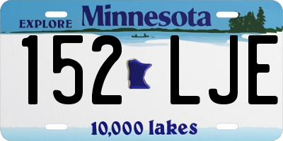 MN license plate 152LJE