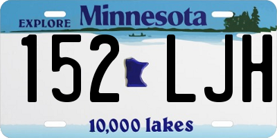 MN license plate 152LJH