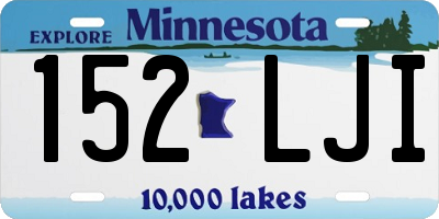 MN license plate 152LJI
