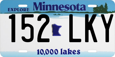 MN license plate 152LKY