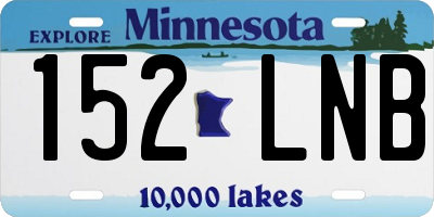 MN license plate 152LNB