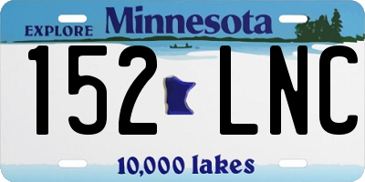 MN license plate 152LNC