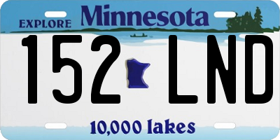 MN license plate 152LND