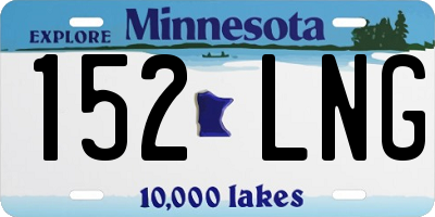 MN license plate 152LNG