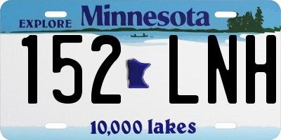 MN license plate 152LNH