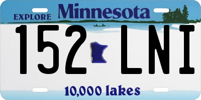 MN license plate 152LNI