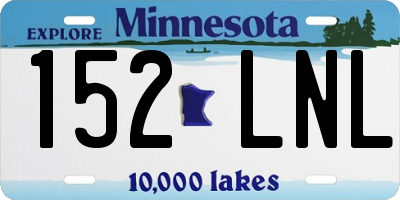 MN license plate 152LNL