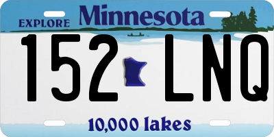 MN license plate 152LNQ