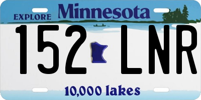 MN license plate 152LNR