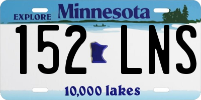 MN license plate 152LNS