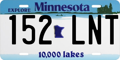 MN license plate 152LNT