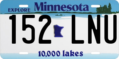 MN license plate 152LNU