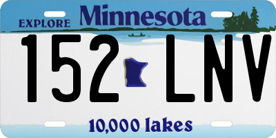 MN license plate 152LNV