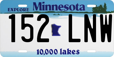 MN license plate 152LNW