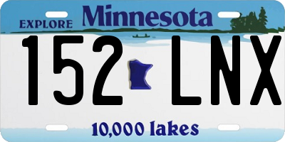MN license plate 152LNX