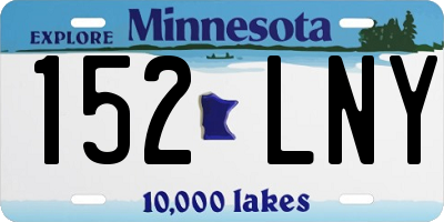 MN license plate 152LNY