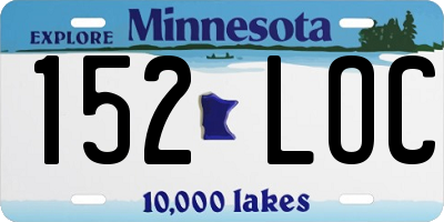 MN license plate 152LOC