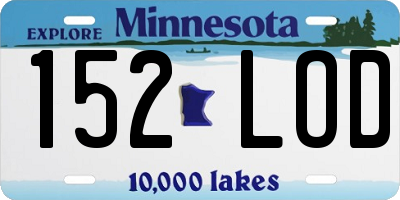 MN license plate 152LOD
