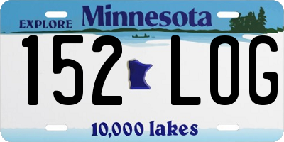 MN license plate 152LOG