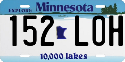 MN license plate 152LOH