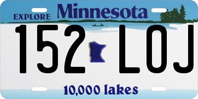 MN license plate 152LOJ