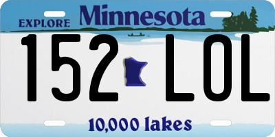 MN license plate 152LOL