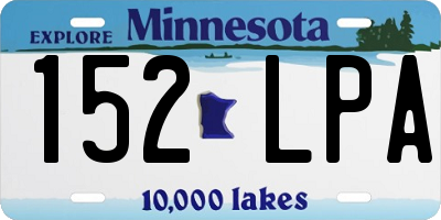 MN license plate 152LPA
