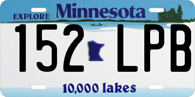 MN license plate 152LPB