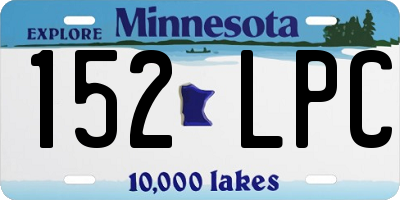 MN license plate 152LPC