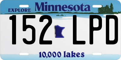 MN license plate 152LPD