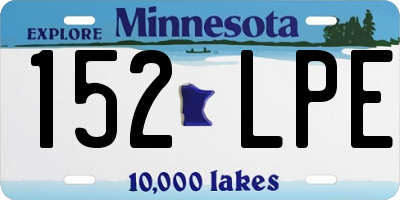 MN license plate 152LPE