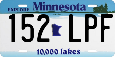 MN license plate 152LPF