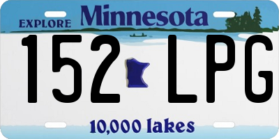MN license plate 152LPG