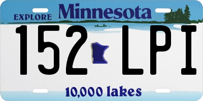 MN license plate 152LPI