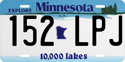 MN license plate 152LPJ