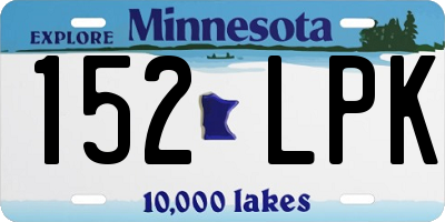MN license plate 152LPK