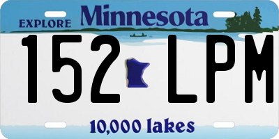 MN license plate 152LPM