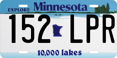 MN license plate 152LPR
