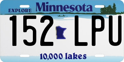 MN license plate 152LPU