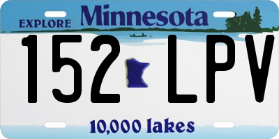 MN license plate 152LPV
