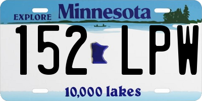 MN license plate 152LPW