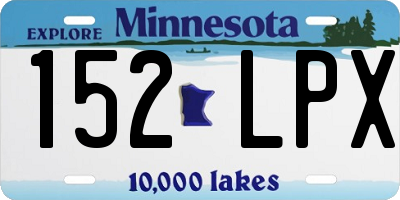 MN license plate 152LPX