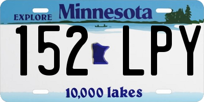 MN license plate 152LPY