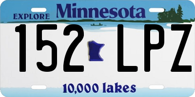 MN license plate 152LPZ