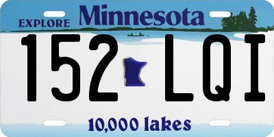 MN license plate 152LQI