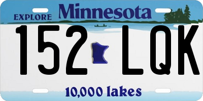 MN license plate 152LQK