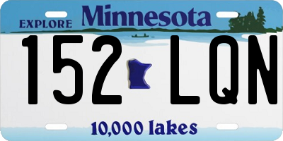 MN license plate 152LQN