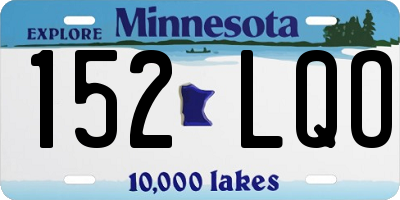 MN license plate 152LQO